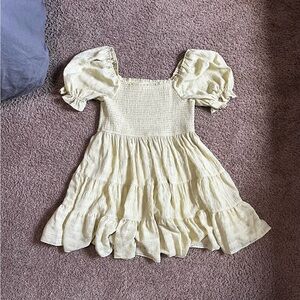 ARULA Green Puff Sleeve Mini Sundress